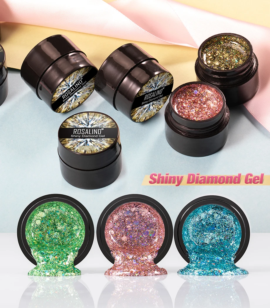 

ROSALIND Painting Gel Varnish Nail Polish UV Semi Permanent Primer Nails For Manicure Shiny Diamond Gel Hybrid Varnish Nail Art
