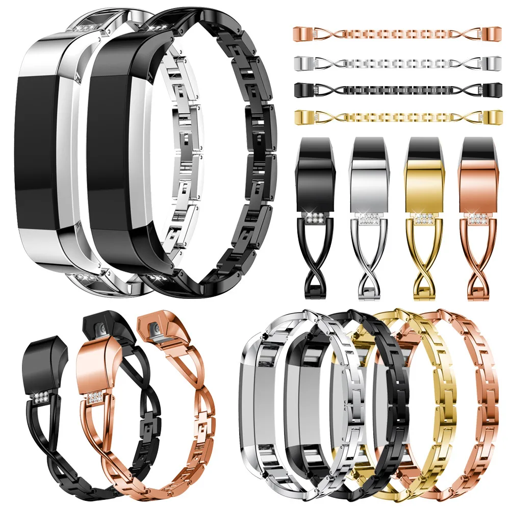 

Watch band For Fitbit Alta HR/Alta Replacement Small Metal Crystal Watch Band Wrist strap For Fitbit Alta HR/Alta A.17