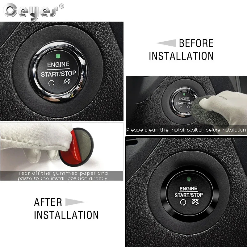 Car Start Engine Button Key Ring for FORD (53)