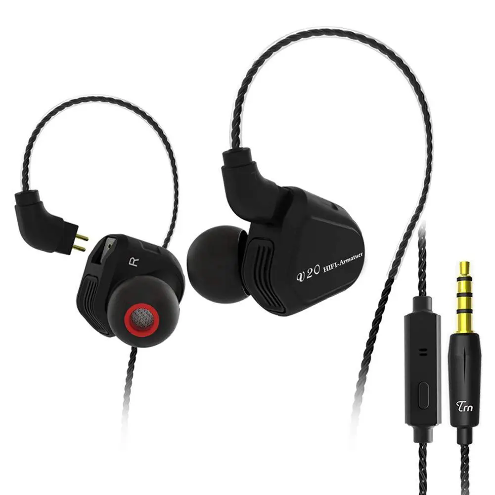 Top Deals TRN In ear Headphone Earphone, TRN V20 HIFI Stereo Noise