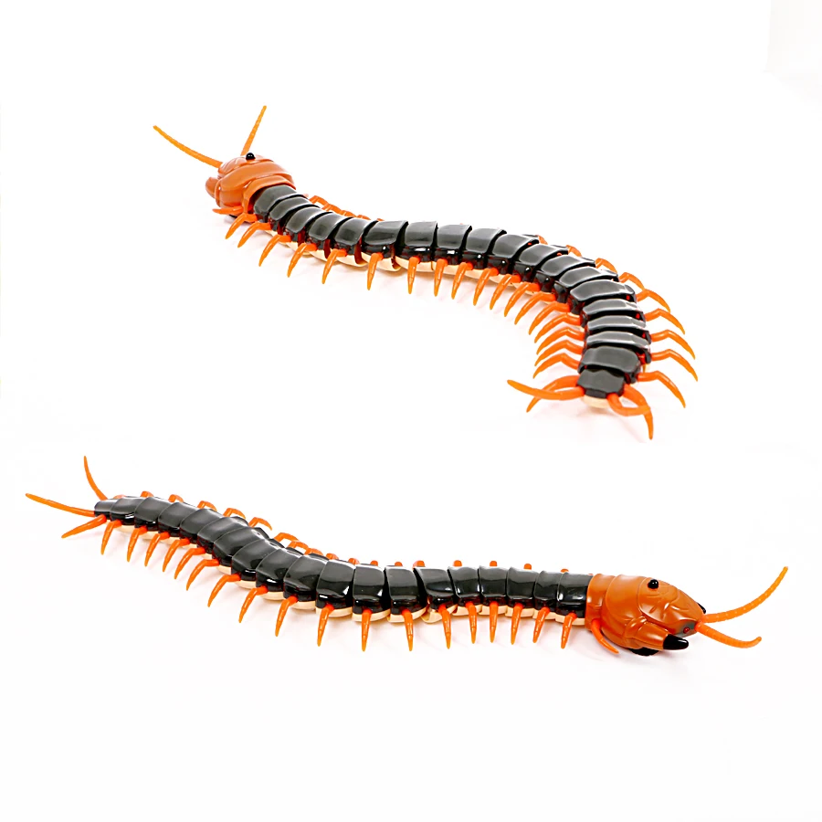Remote Control Centipede Toy,Rechargable Electric Infrared RC Scolopendra,Simulation Fake Creepy-crawly Chilopod Toy for kids