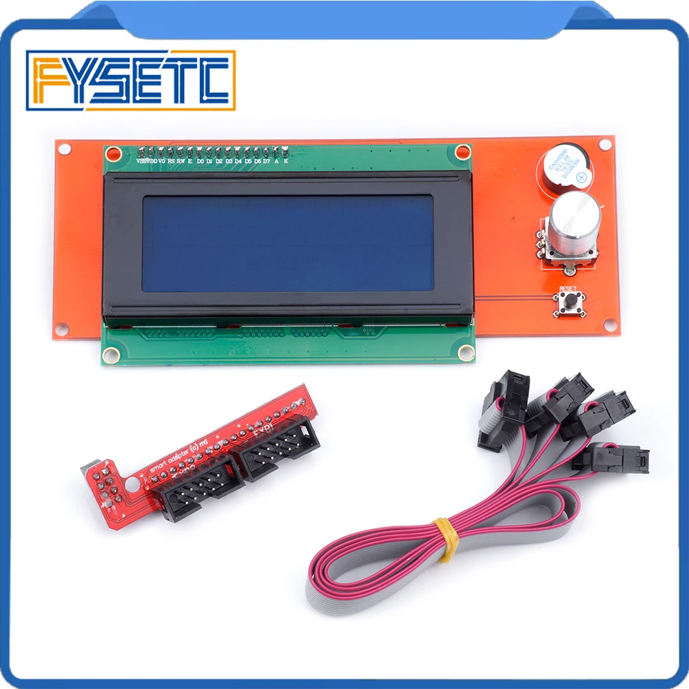 2004 شاشة الكريستال السائل 3D طابعة تحكم مع محول RAMPS 1.4 مندل (20 حرفا × 4 خطوط) ل Anet A8 شحن مجاني