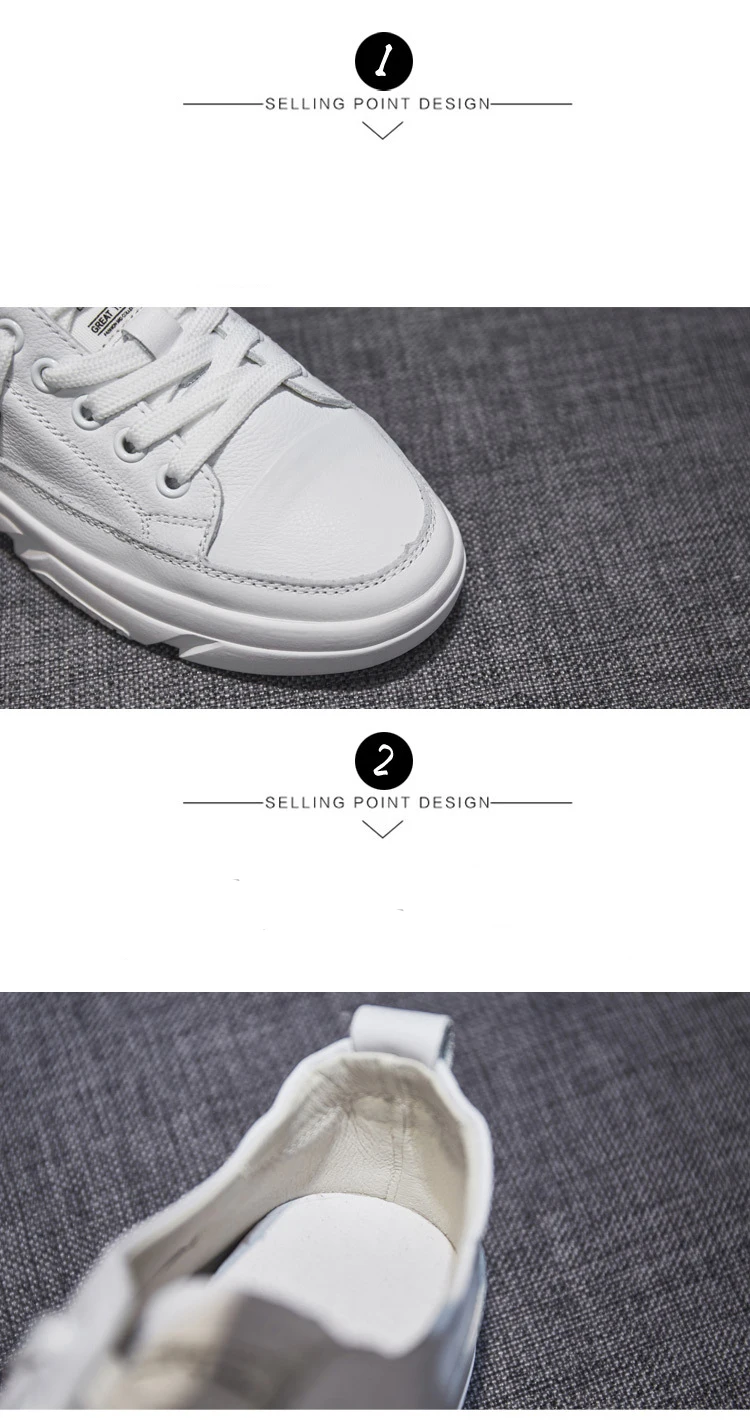 Yu kube/женские кроссовки; дышащая Вулканизированная обувь из натуральной кожи на платформе со шнуровкой; повседневные белые мокасины на плоской подошве; tenis feminino