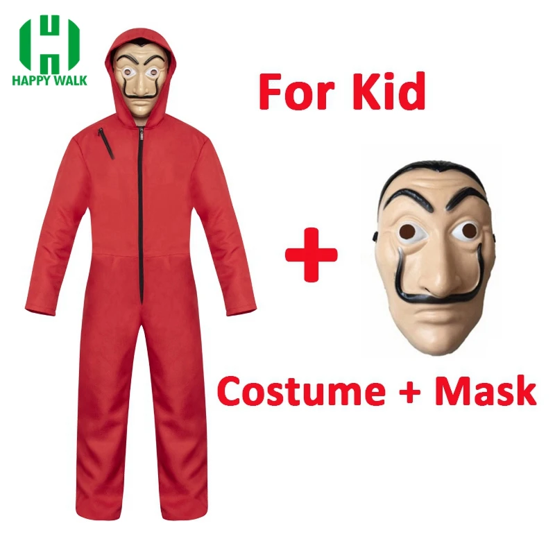 2020 La Casa De Papel Сальвадор Дали костюм деньги Heist House of Paper малыш Косплэй Хэллоуин