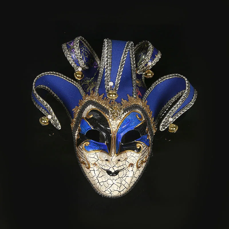Маскарадный Клоун Маска фестиваль венецианские маски маска для хеллоуна Mascaras Jester Косплей представления тема вечерние карнавальные маски
