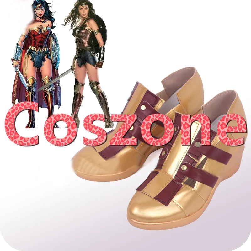 Wonder Woman/ботинки для косплея; карнавальный костюм на Хэллоуин; аксессуары; новая версия