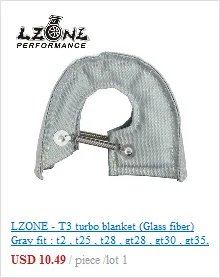 LZONE- Полный титановый Турбо тепловой щит T3 турбо одеяло подходит: t2 t25 t28 gt28 gt30 gt35 и большинство t3 турбо JR1303-2T/TBF03