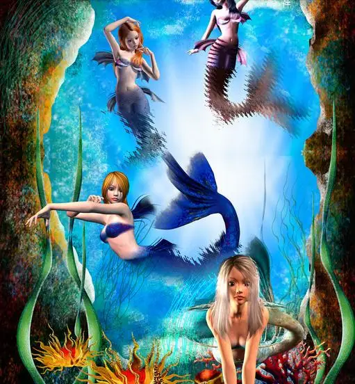 Popular Mermaid Murals-Buy Cheap Mermaid Murals lots from China Mermaid Murals suppliers on