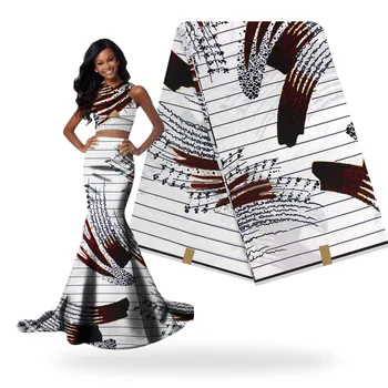 

New Design Exquisite Black and white series Batik Wax Fabric 6Yards Veritable Ankara African Wax Print Fabric H2020