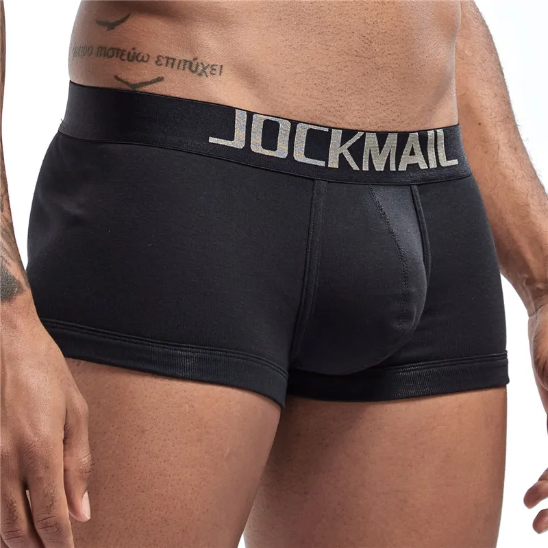 JOCKMAI, мужское нижнее белье, хлопковые боксеры, 4 цвета, мужские шорты, мягкие, удобные трусики, Слип, одноцветные, мужские боксеры, Сексуальная Домашняя одежда, u-выпуклая