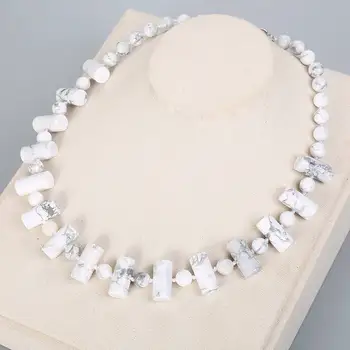 

Natural Stone Necklace Women Magnesite Jewelry Vintage Star Ethnic Stone Angel Wing Necklace Monogram Channel Butterfly Collar