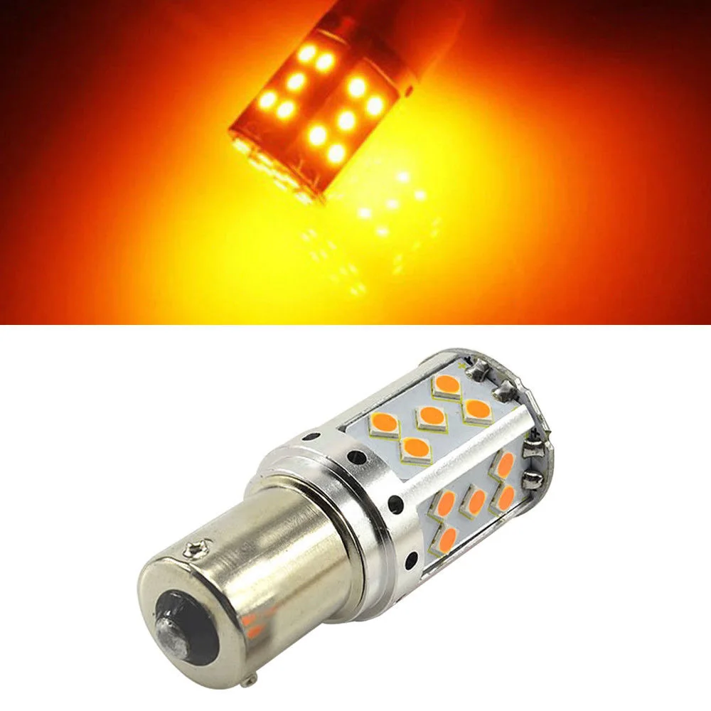 1 шт. 35 Вт высокомощный Желтый Янтарный без ошибок 1156 BAU15S SMD светодиодный сигнал