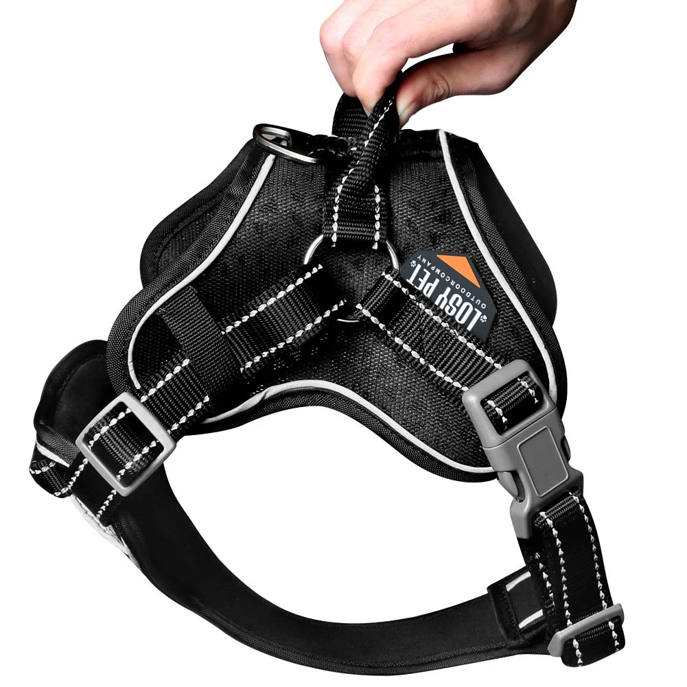 

Adjustable Dog Harness Good Breathability Comfortable Eco-friendly Pet Accessory with Reflective Straps Design