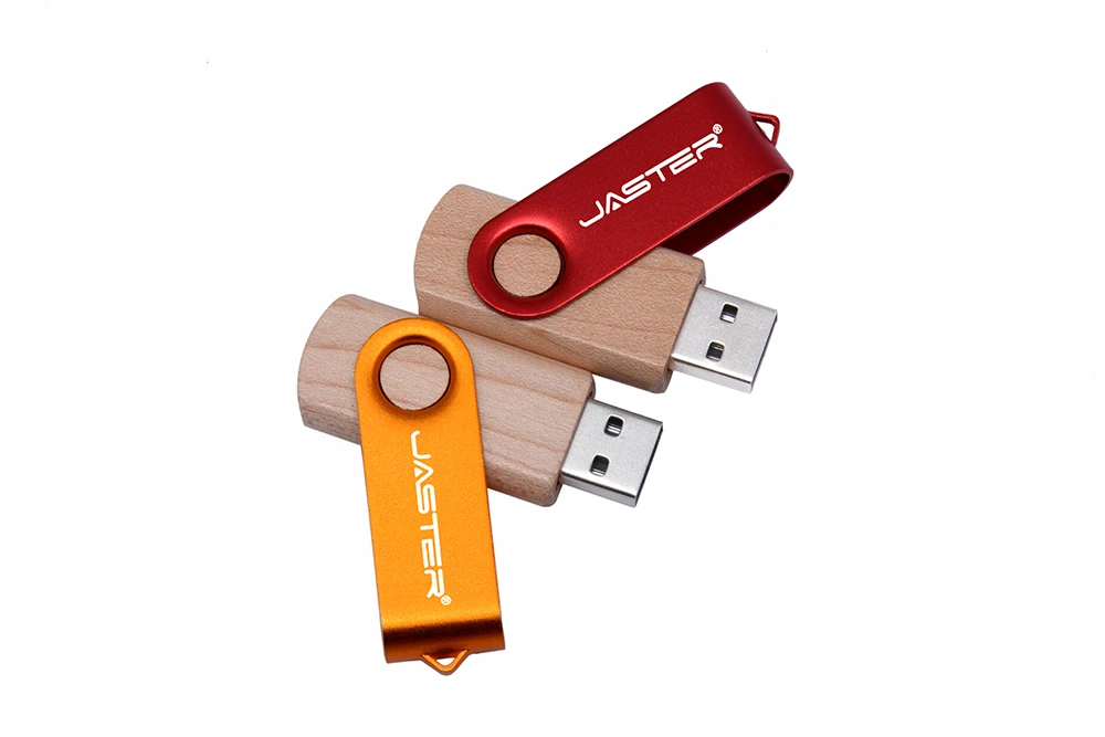 JASTER деревянный металлический вращающийся USB с коробкой usb флеш-накопитель карта памяти Флешка 4 ГБ 8 ГБ 16 ГБ 32 ГБ логотип для фотографии