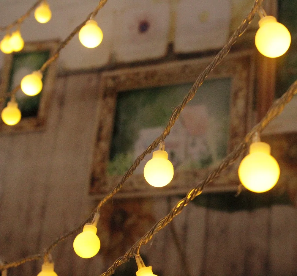 Coconut Shell Light Chain Ball LED String Lighting Outdoor Wedding Christmas 
