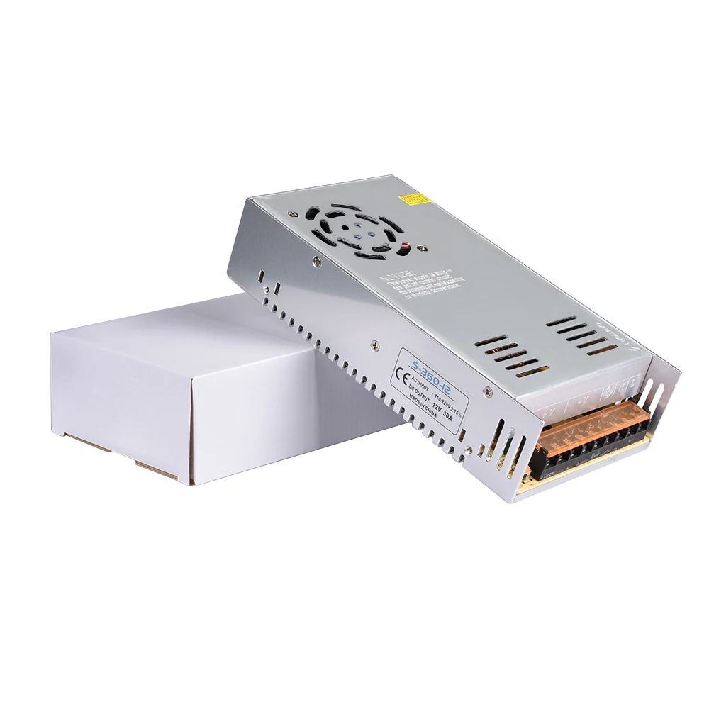 12V 30A 360W импульсный источник питания адаптер Светодиодная лента Трансформаторы