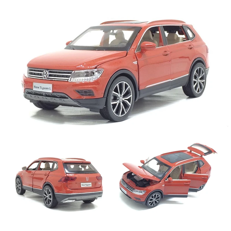 Высокая имитация 1:32 все новые TIGUAN L SUV передовая модель автомобиля из сплава Металл литье под давлением для ребенка подарок на день рождения