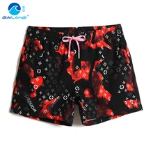 Женские пляжные шорты купальный костюм быстросохнущие сексуальные плавки для серфинга Гавайские джоггеры с принтом из дышащей сетки
