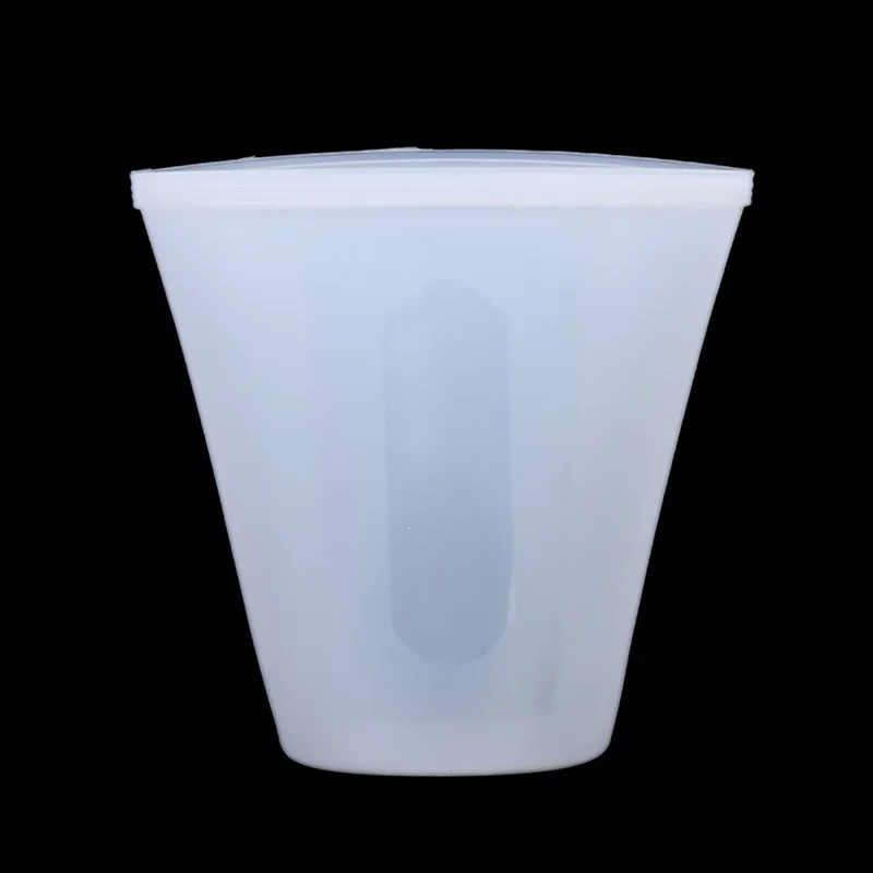 3 Pcs Silicone Food Storage Containers Zip Top Containers Leakproof Reusable Stand Up Zip Shut Bag Cup