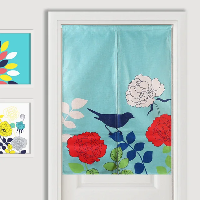 Kitchen Curtains bird kitchen curtains : Aliexpress.com : Buy Modern illustration bird cotton linen short ...