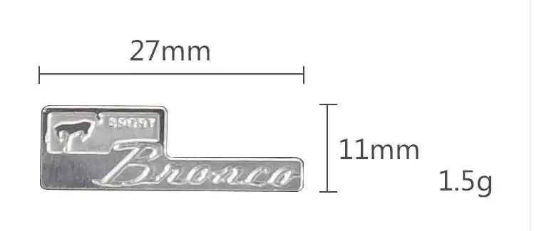 Ford Bronco металлический логотип или 1/10 RC масштаб CRALWER грузовик D90 D110 D130 RCW4D wrangler jeep SCX10