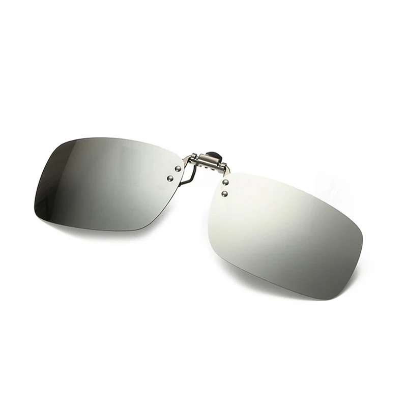 WOWSUN поляризационные солнцезащитные очки без оправы, мужские, новая мода, откидная крышка, очки, мужские, брендовые, черные, желтые линзы, UV400, A088 - Цвет линз: Silver