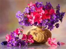 5D Full Drill Square Diamond Pattern Painting Floral In Vase Mosaic kit Set Embroidery Cross Stitch