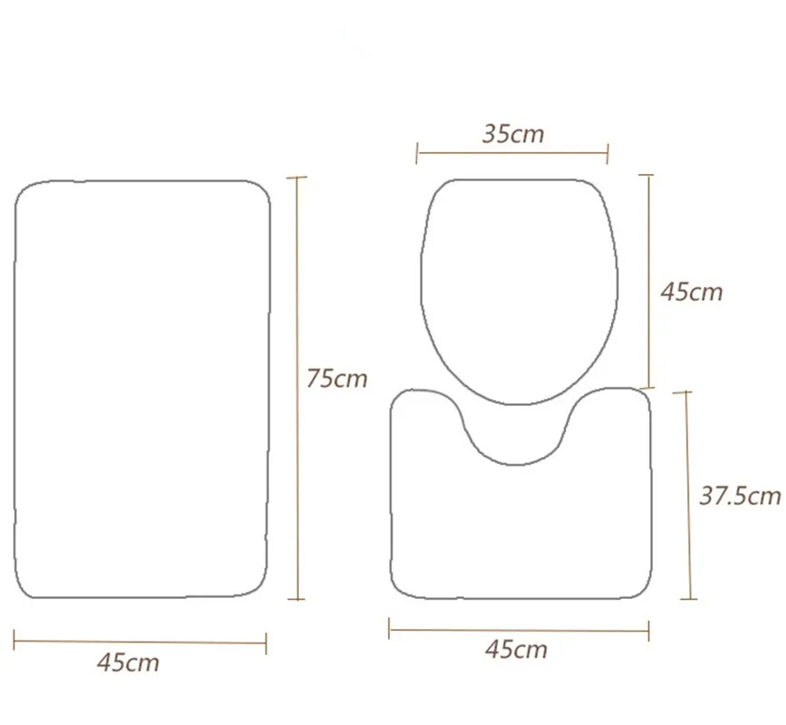3 шт./компл. классический коврик для ванной чашки мира, фланелевый контурная стойка для тряпок, крышка для унитаза, ковровое покрытие, набор для ванной комнаты