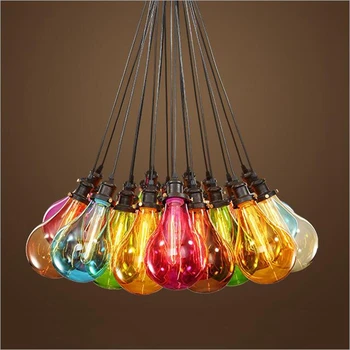 

LED Colorful Bulbs Pendant Light Large Bulb Pendant Lamps Lighting Fixture for Living Room Bedroom Decoration Bulb Bunch