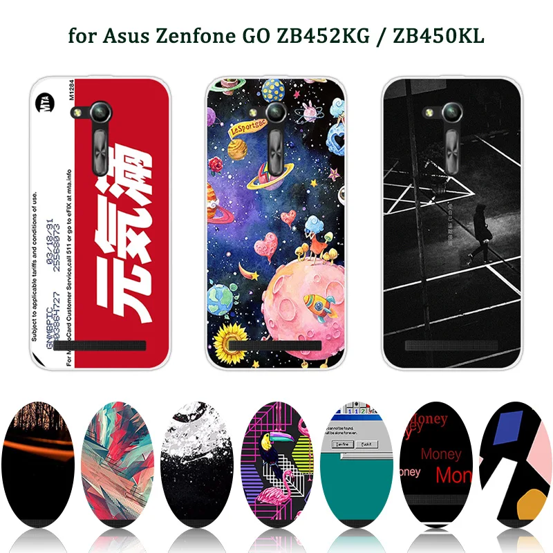 Чехлы для Asus Zenfone GO ZB452KG X014D ультра тонкий гель мягкий китайский задняя крышка 4 5