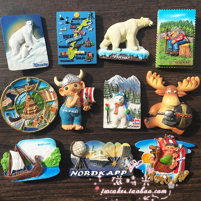 

Sweden Norway Denmark Pirate Ship 3D Fridge Magnets Sticker Tourism Souvenirs Refrigerator Magnetic Sticker Home Decoration Gift