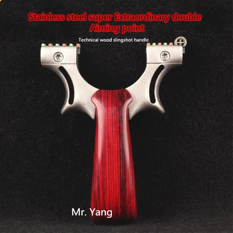 

1pcs gules Super Powerful Sling Shot Stainless Steel Slingshot Camouflage Bow Catapult Outdoor Hunting Tool Wood slingshot