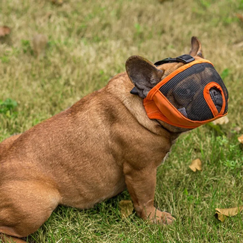 Дышащий намордник для собаки нейлоновая маска коры сетки намордник для маленькой собачки удобный регулируемый дизайн уход антиукус мордочка