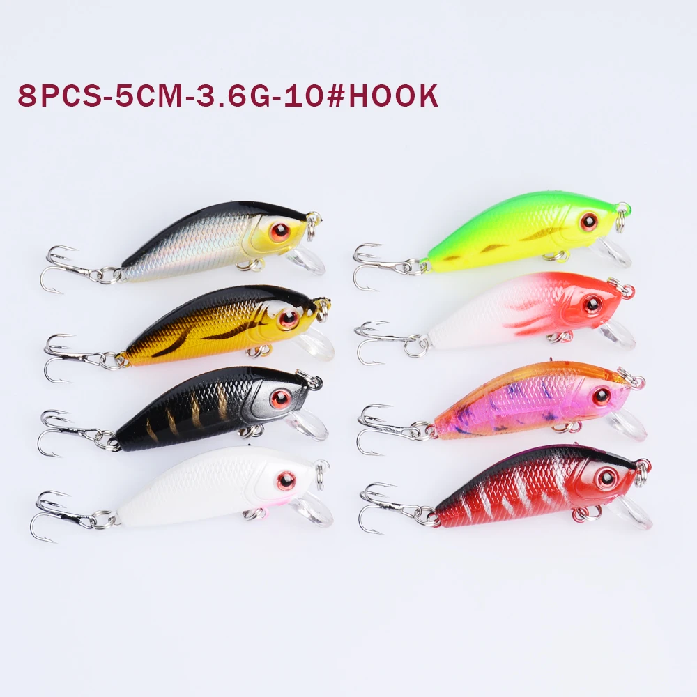 Iscas de Pesca Isca de Pesca Atacar o Transporte da Gota Muito Mistos Minnow Crankbaits Bass Iscas Wobblers Definir Falso Realista 56 Pcs 4 Cheap Iscas artificiais