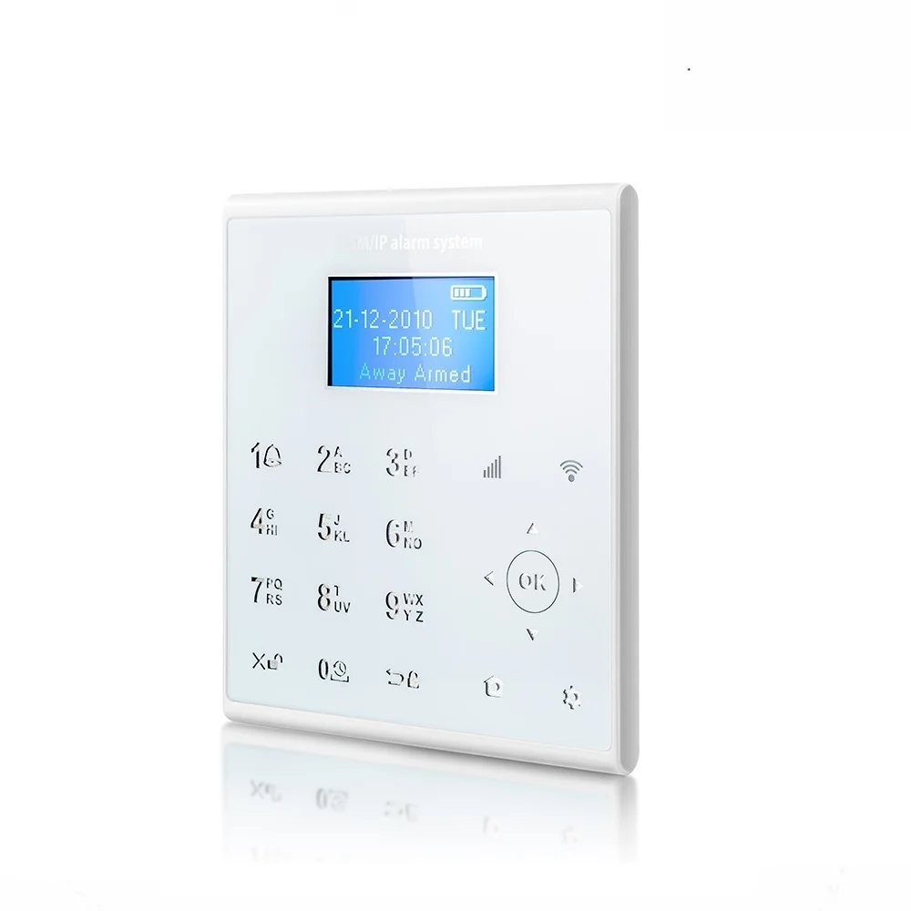 English Russian Spanish French Polish Voice Wireless GSM Alarm system Home security Alarm systems LCD Keyboard outdoor siren