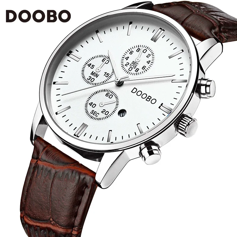 Новые повседневные Модные кварцевые часы мужские часы Топ люксовый бренд известный наручные часы Мужские часы для мужчин спортивные Relogio Masculino - Цвет: brown white white