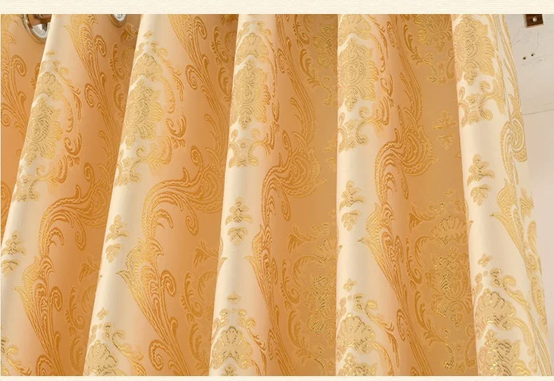 FYFUYOUFY европейские золотые королевские роскошные шторы для спальни гостиной жаккардовые оконные шторы