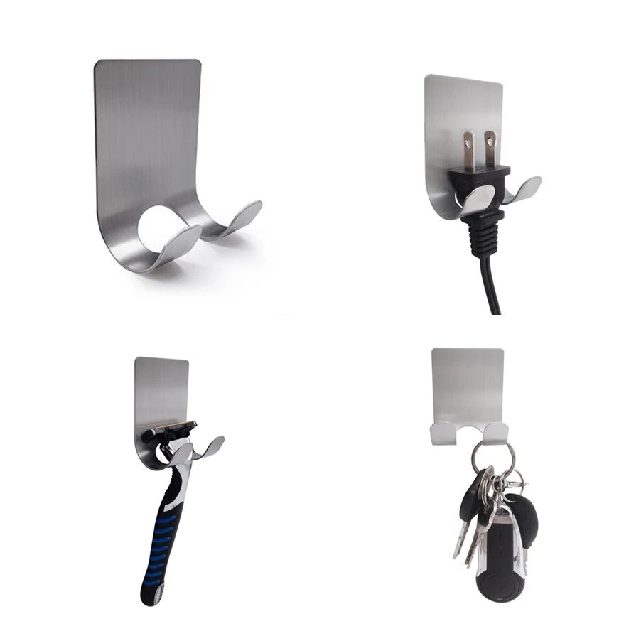 

1Pcs Men Shaving Shaver Shelf Holder Scheermes Houder 304 Stainless Steel Rest Razor Holder Keys Holder Plug Holder Bathroom
