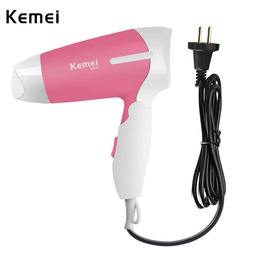 

Kemei 220v 1200w hair dryer Portable mini hair dryer hot and cold dual-function Small household hair dryer