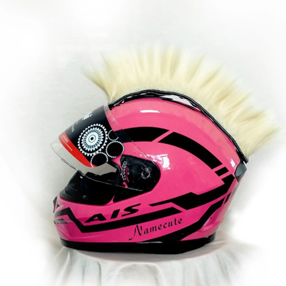 Красочные Cockscomb моделирование парик Хэллоуин мотоциклетный шлем парик химическое волокно Mohawk Mohicans Стиль шлем волосы