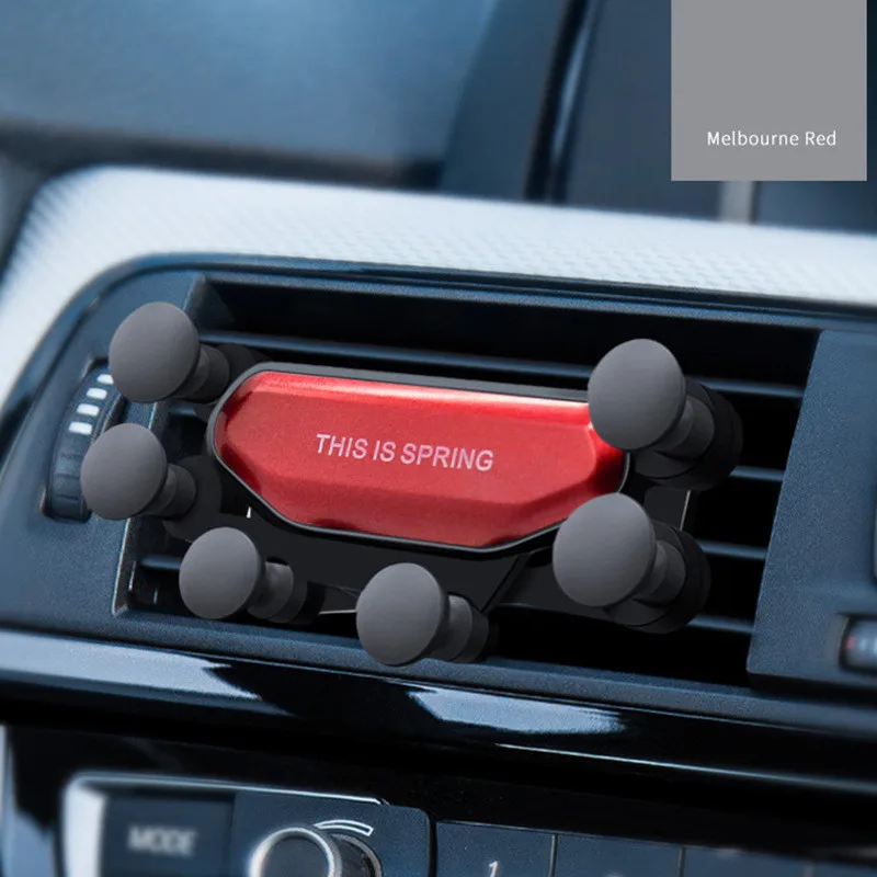 Автомобильный гравитационный держатель для телефона USLION для iphone X Xs Max samsung S9, держатель на вентиляционное отверстие автомобиля, держатели для Xiaomi huawei, подставка для мобильного телефона, авто - Цвет: Красный