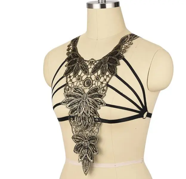 

wholesale fashion Hot koop Sexy Bra Strap Vrouwen Ondergoed Beha Fetish Borst Bondage Femme Jarretellegordel Harnas Lace Beha