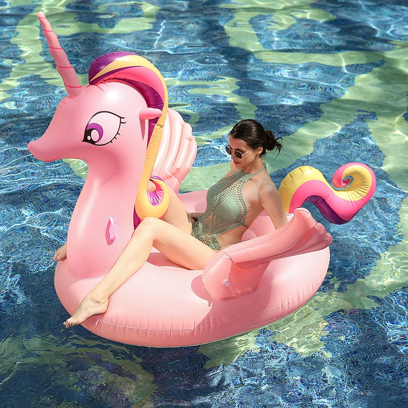 Надувной поплавок для бассейна 275 см надувной в виде единорога Pegasus Floaties надувные