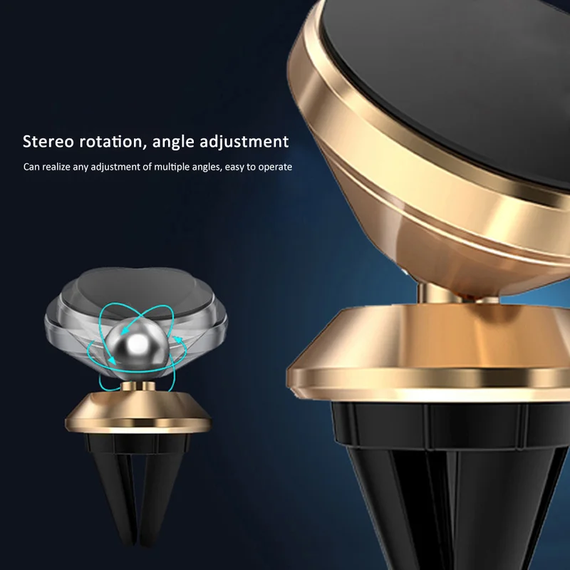 Auto Air Vent Clip/Paste Telefon Halter für IPhone Xiaomi Huawei 360 Rotierenden Mini Metall Magnet