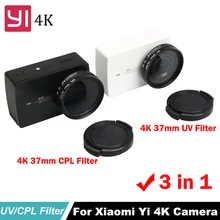 Xiaoyi 37mm CPL+UV Lens Filter for Xiaomi YI 4K Yi 2 Yi Lite Lens Protective Cap Adapter Ring Action Sports Camera accessories Xiaoyi 37mm CPL+UV Lens Filter for Xiaomi YI 4K Yi 2 Yi Lite Lens Protective Cap Adapter Ring Action Sports Camera accessories