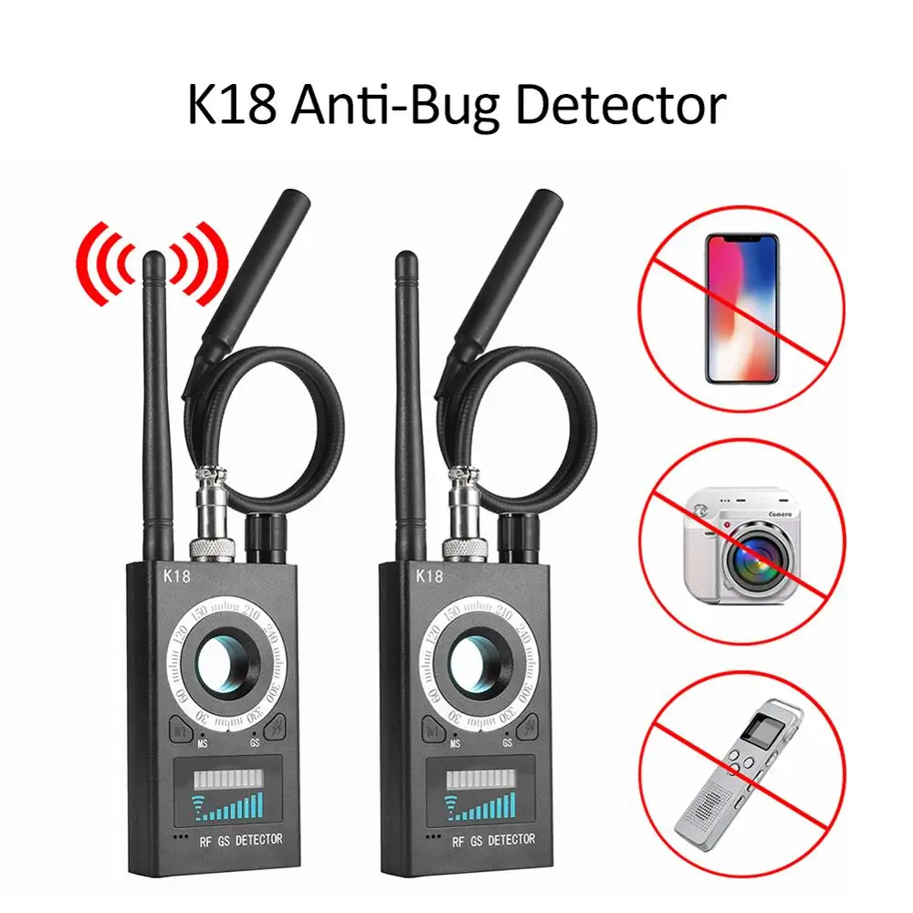 

K18 Multi-function Anti-Bug Detector Camera GSM Audio Bug Finder GPS Wireless Signal RF Tracker High Quality Anti-Bug Detector