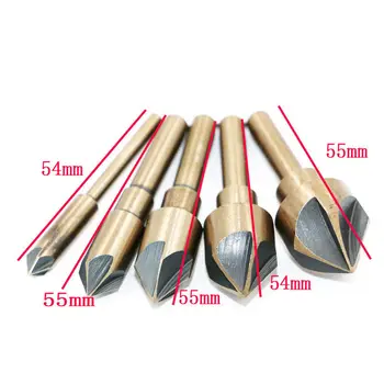 

5PCS HSS Step Steel Cone Drill Titanium Bits Kit Set Hole Cutter
