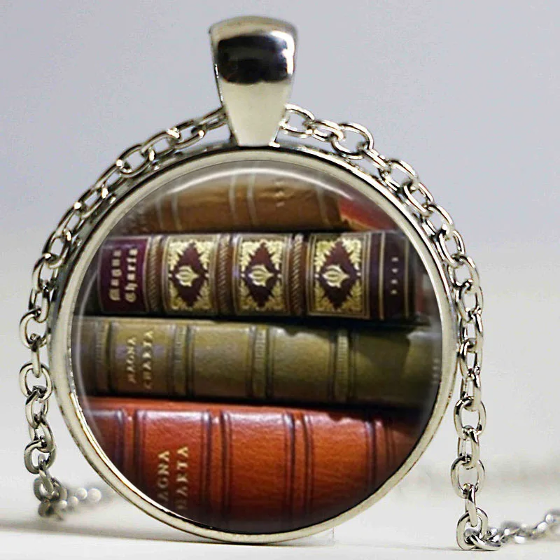 Ожерелье чехол с изображением библиотеки в винтажном стиле подарок для учителей