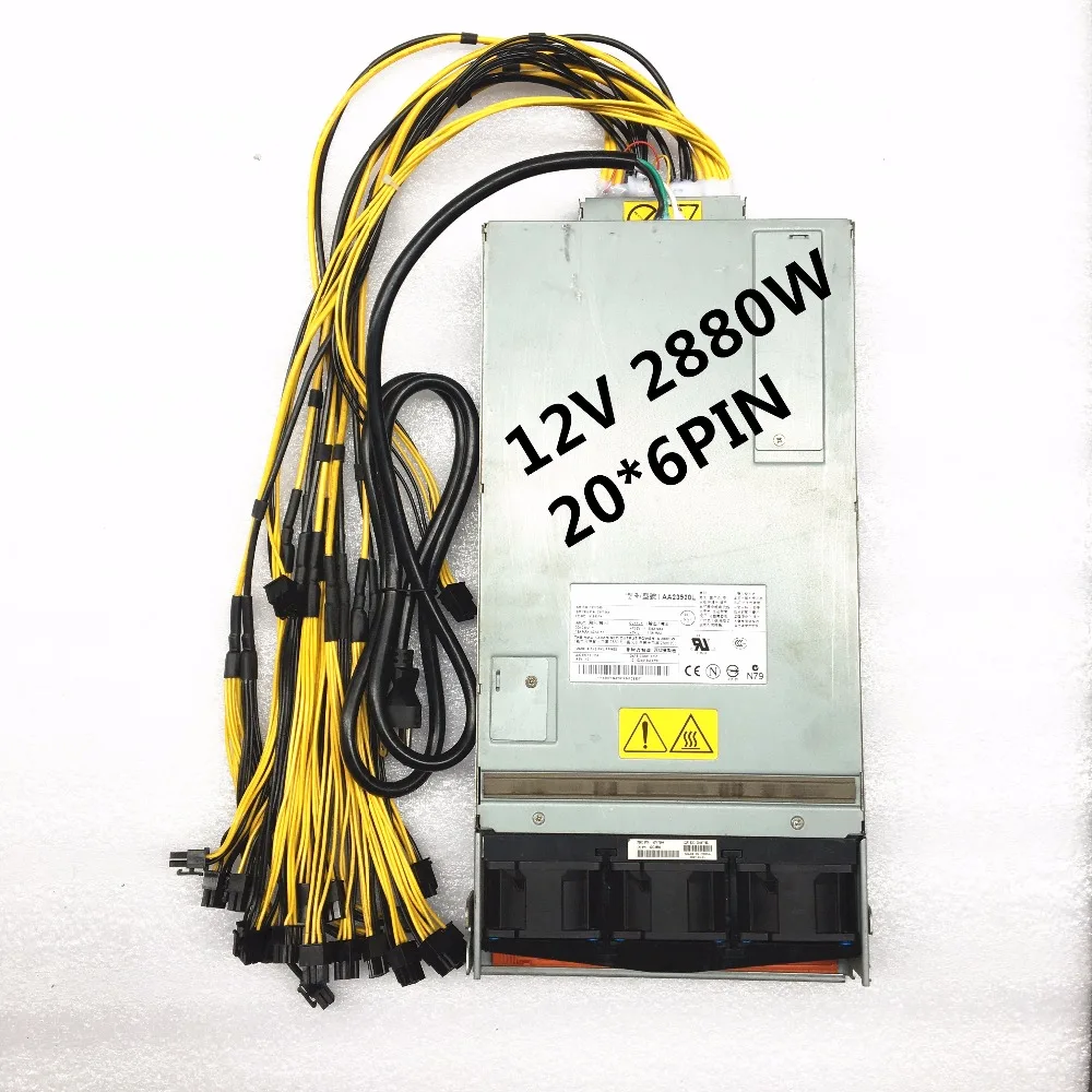 

Server power AA23920L 39Y7364 39Y7350 39Y7349 12V 236A 2880W 20PCS 6PIN Can Using BTC ETH Power on the mine 100%Strict test