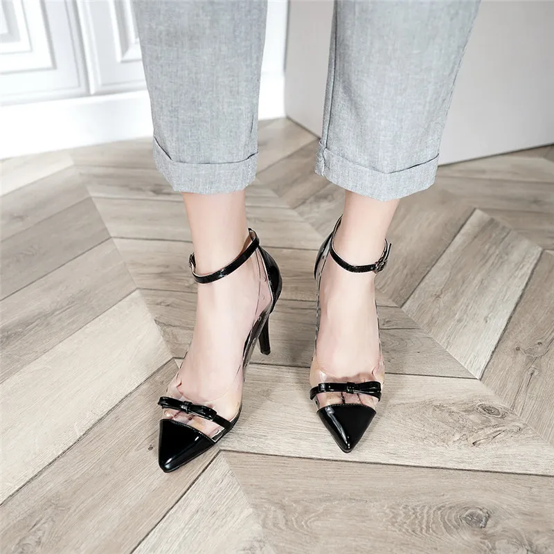 

Sarairis Hot Sale Dropship 2019 Plus Size 28-52 High Heels Pointed Toe Pumps Woman Shoes Wedding Party Pumps Female